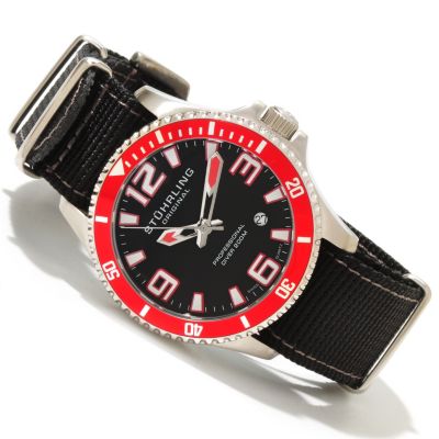 Stuhrling Original Men's Regatta Champion II Quartz Canvas Strap Watch