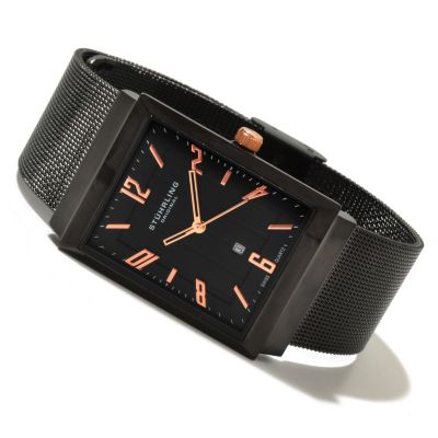Stuhrling Original Men's Prospect Quartz Mesh Bracelet Watch