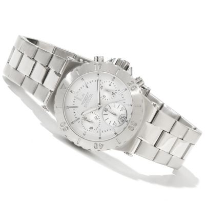 INVICTA WOMEN'S ELEGANT OCEAN QUARTZ CHRONO STAINLESS BRACELET WATCH