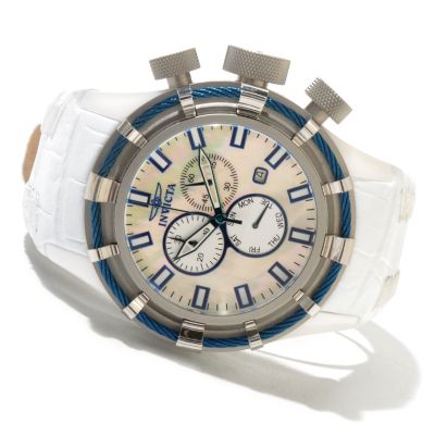 618-498 - Invicta Men's Bolt Limited Edition Quartz Ceramic Mother-of-Pearl Watch w/ 20-Slot Collector's Box 