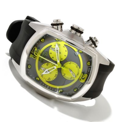 INVICTA MEN'S LUPAH REVOLUTION QUARTZ CHRONGORAPH PU STRAP WATCH