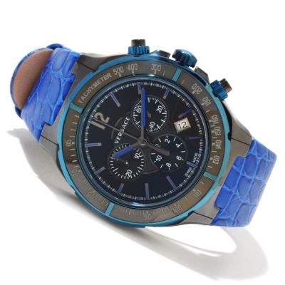 Versace Men's DV One Quartz Leather Strap Watch