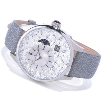 CONSTANTIN WEISZ AUTOMATIC MOP DIAL STRAP WATCH
