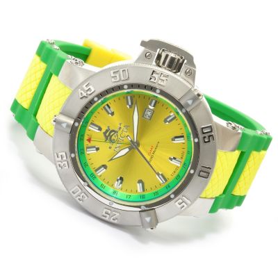 INVICTA MEN'S SUBAQUA NOMA III "PUPPY ED" SWISS QUARTZ GMT SILICONE STRAP WATCH