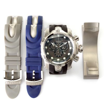 INVICTA RESERVE MEN'S VENOM OCEAN QUEST II 3PC INTERCH WATCH W/ CLOCK STAND