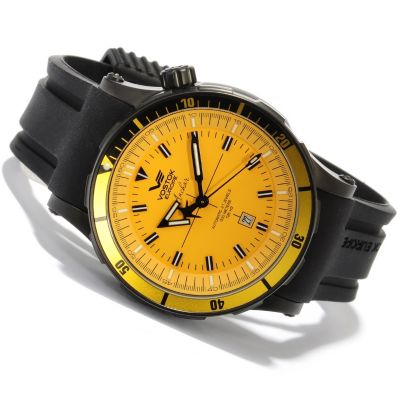 VOSTOK-EUROPE ANCHAR MEN'S AUTOMATIC STRAP WATCH WITH EXTRA STRAP AND DRY BOX