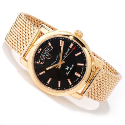 Jean Marcel Men's Clarus Swiss Automatic Ltd Ed Milanaise Mesh Bracelet Watch