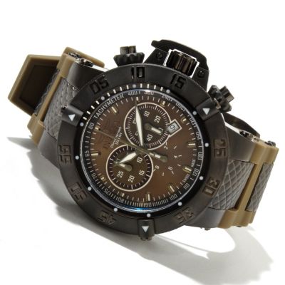 618-819 - Invicta Men's Subaqua Noma III Swiss Quartz Chronograph Stainless Steel Case Silicone Strap Watch
