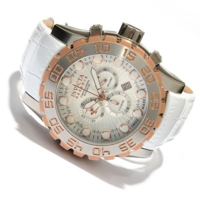 INVICTA RESERVE MEN'S LEVIATHAN EVOLUTION SWISS CHRONO LEATHER STRAP WATCH