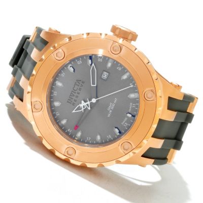 618-832 - Invicta Reserve Men's Specialty Subaqua Swiss Quartz GMT Stainless Steel Polyurethane Strap Watch