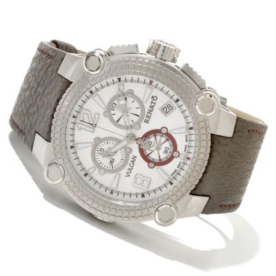 RENATO MEN'S VULCAN CHRONOGRAPH SHARKSKIN STRAP WATCH
