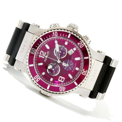 618-843 - Renato Men's T-Rex Diver Limited Edition Swiss Quartz Chronograph Rubber Strap Watch