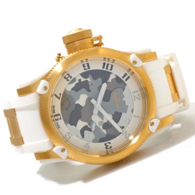 INVICTA MEN'S RUSSIAN DIVER ANNIV EDITION CAMO DIAL PU STRAP WATCH