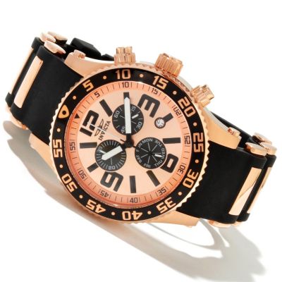 INVICTA MEN'S SEA SPIDER QUARTZ CHRONO PU BRACELET WATCH