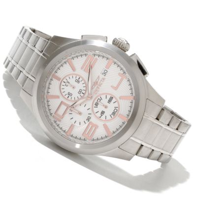 INVICTA MENS SPECIALTY ELEGANT QUARTZ CHRONO BRACELET WATCH W/ 3DC