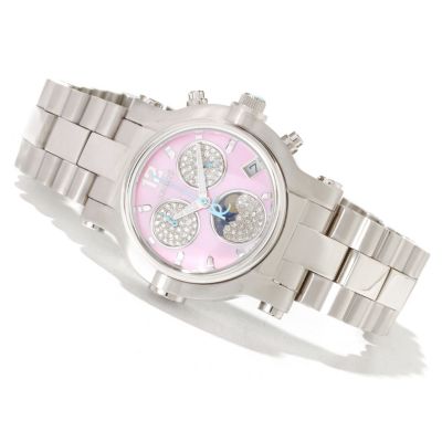 RENATO WOMEN'S BEAUTY DIAMOND MOONPAHSE BRACELET WATCH