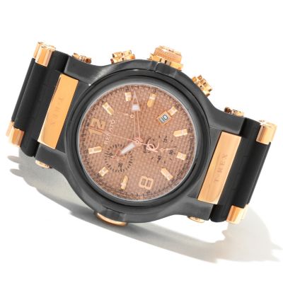 618-900 - Renato Men's T-Rex Swiss Quartz Chronograph Rubber Strap Watch