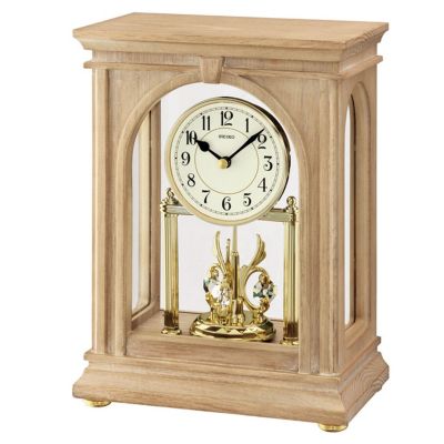 SEIKO GRAND ROTATING CRYSTALS PENDULUM MANTEL CLOCK