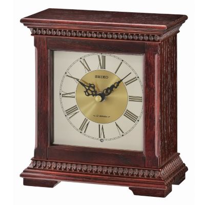SEIKO CLASSIC MUSICAL WOODEN DESK CLOCK