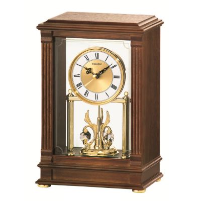 SEIKO GRAND ROTATING CRYSTALS PENDULUM MANTEL CLOCK