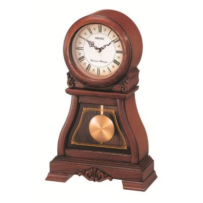 SEIKO GRAND SWINGING PENDULUM WOODEN MANTEL CLOCK