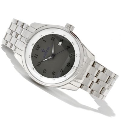 INVICTA MEN'S VINTAGE QUARTZ DATE STAINLESS BRACELET WATCH