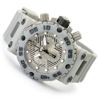 INVICTA MEN'S SUBAQUA NITRO SWISS CHRONO STAINLESS CASE POLY STRAP WATCH W/ 3DC