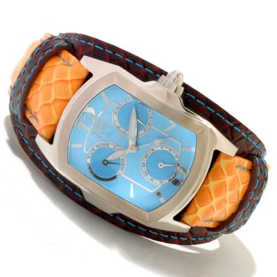 INVICTA WOMEN'S LUPAH COUTURE QUARTZ CHRONO LEGARTO LEATHER STRAP WATCH