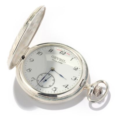 619-139 - Gevril ''1758 Collection'' Swiss Made Mechanical Stainless Steel Pocket Watch