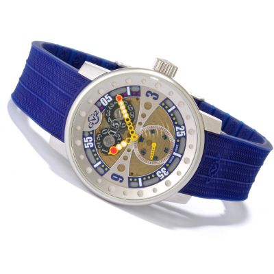 GV2 by Gevril Men's Powerball Swiss Made Quartz Rubber Strap Watch