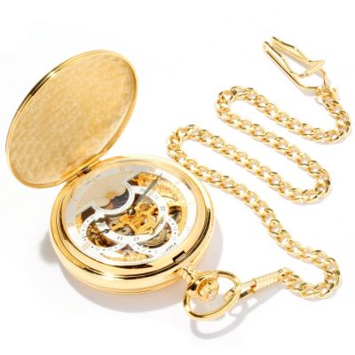 Stauer Men's 1760 Skeleton Pocket Watch