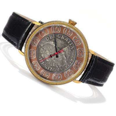 Stauer Men's 18th Century Spanish Silver Reale Timepiece Strap Watch