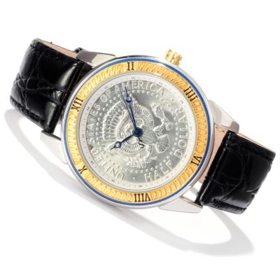 Stauer Men's Executive Half Dollar Strap Watch