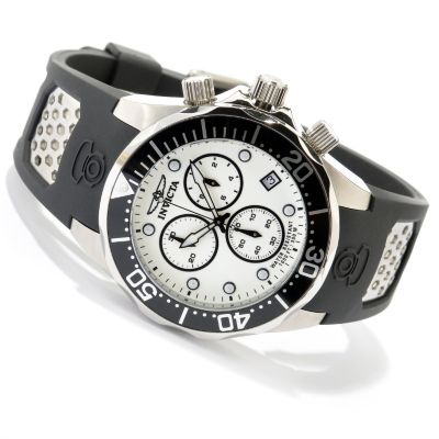 INVICTA MEN'S GRAND DIVE QUARTZ CHRONOGRAPH LUME DIAL STRAP WATCH