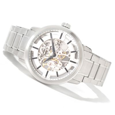 Stuhrling Original Men's Winchester Pro Mechanical Skeleton Bracelet Watch