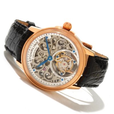Stuhrling Original Men's Limited Edition Mirage Tourbillon Strap Watch