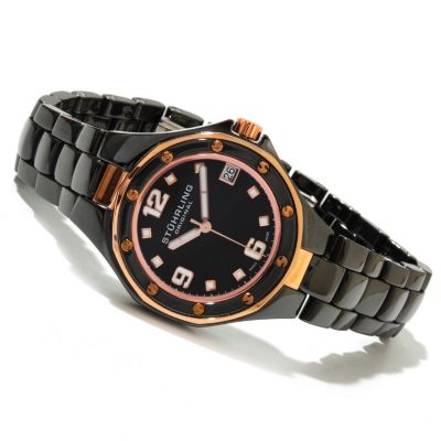 Stuhrling Original Women's Gala Quartz Ceramic Bracelet Watch