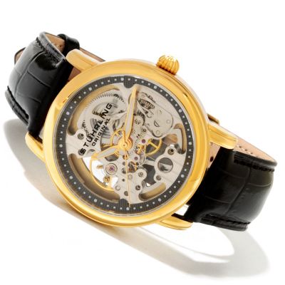 Stuhrling Original Men's or Women's Delphi Mechanical Skeleton Strap Watch