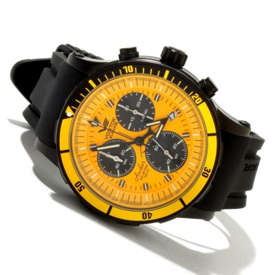 Vostok-Europe Anchar Quartz Tritium Tube Sweep Chrono Watch w/ Extra Straps