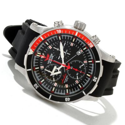 Vostok-Europe Anchar Quartz Tritium Tube Sweep Chrono Watch w/ Extra Straps