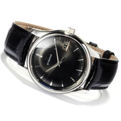619-624 - Eterna Men's Vaughan Swiss Made Automatic Alligator Strap Watch