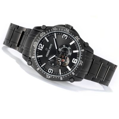 619-628 - Pierre Petit Men's Serie Le Automatic Open Heart Stainless Steel Bracelet Watch