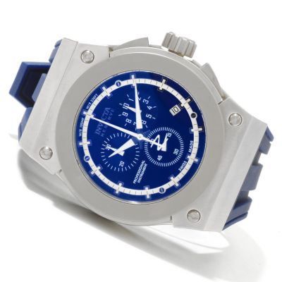 619-655 - Invicta Reserve Men's Akula Swiss Quartz Chronograph Silicone Strap Watch w/ 8-Slot Dive Case