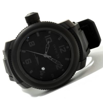 INVICTA MEN'S SEA HUNTER COMBAT QUARTZ LEATHER STRAP WATCH W/8DC