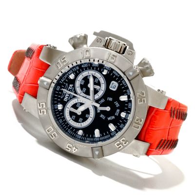619-665 - Invicta Women's Subaqua Noma III Quartz Chronograph Leather Strap Watch 