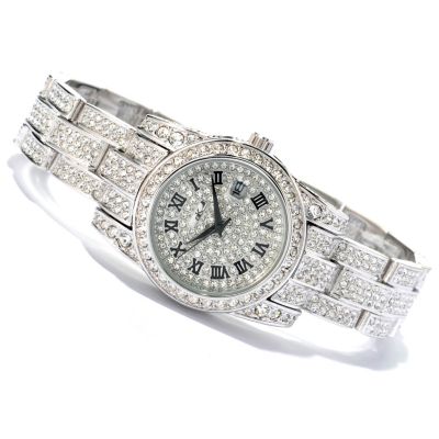 Adee Kaye Women's Crystal Bracelet Watch