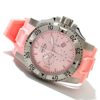 INVICTA MEN'S EXCURSION SWISS MADE CHRONO STAINLESS CASE POLY STRAP WATCH