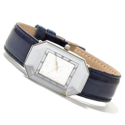 619-725 - Jowissa Women's Scala Swiss Made Quartz Stainless Steel Leather Strap Watch 