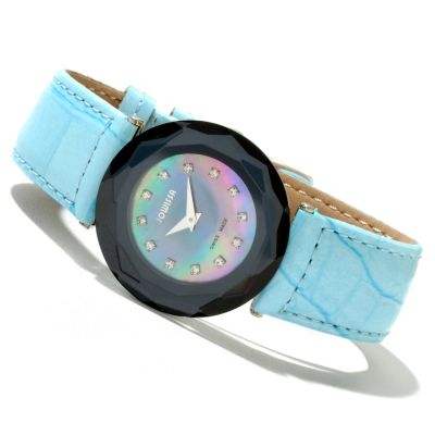 619-731 - Jowissa Women's Safira 99 Swiss Made Quartz Stainless Steel Leather Strap Watch