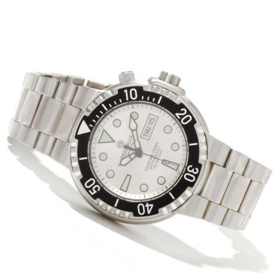 619-737 - Deep Blue Men's Sunray Diver II Automatic Stainless Steel Bracelet Watch